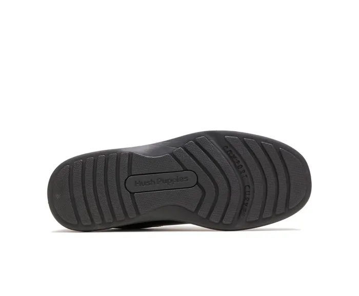 Walking Shoes Men Gil Black Leather Hush Puppies Walking Shoes Men Gil Black Leather Hush Puppies