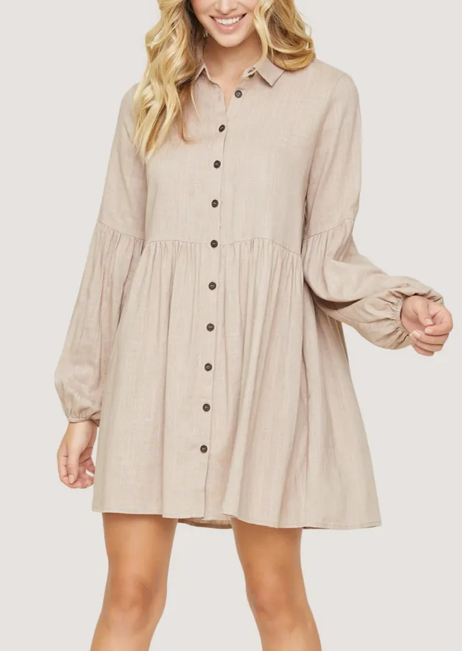 Weekend Bliss Mini Dress Almond Women Lost Wander Dresses