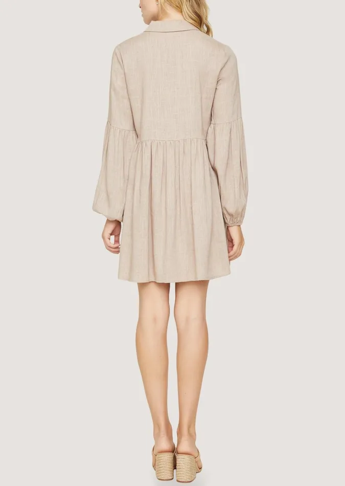 Weekend Bliss Mini Dress Almond Women Lost Wander Dresses