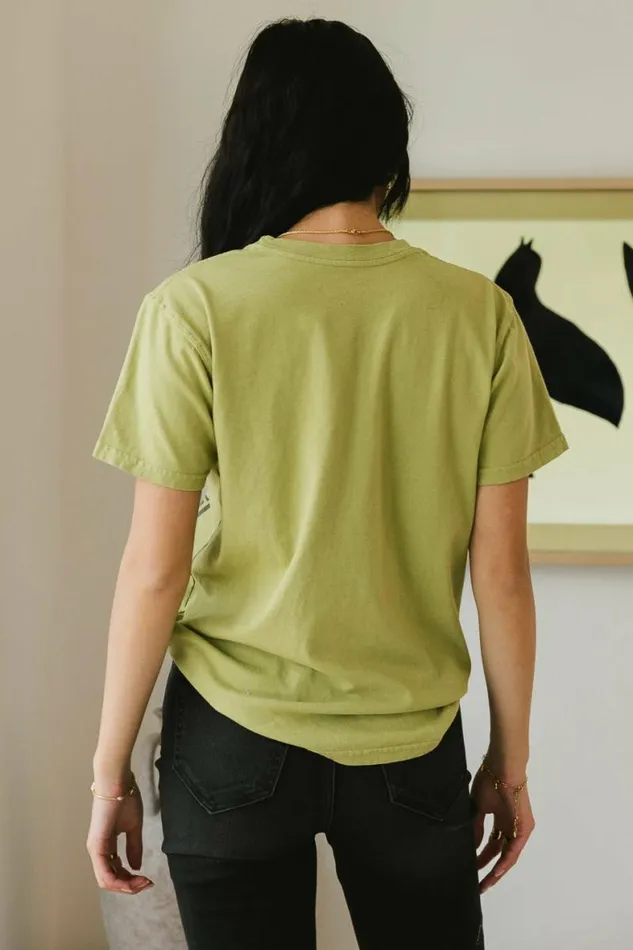 Weezer Graphic Tee 8211 FINAL SALE Green Women Bohme Tees and Tanks