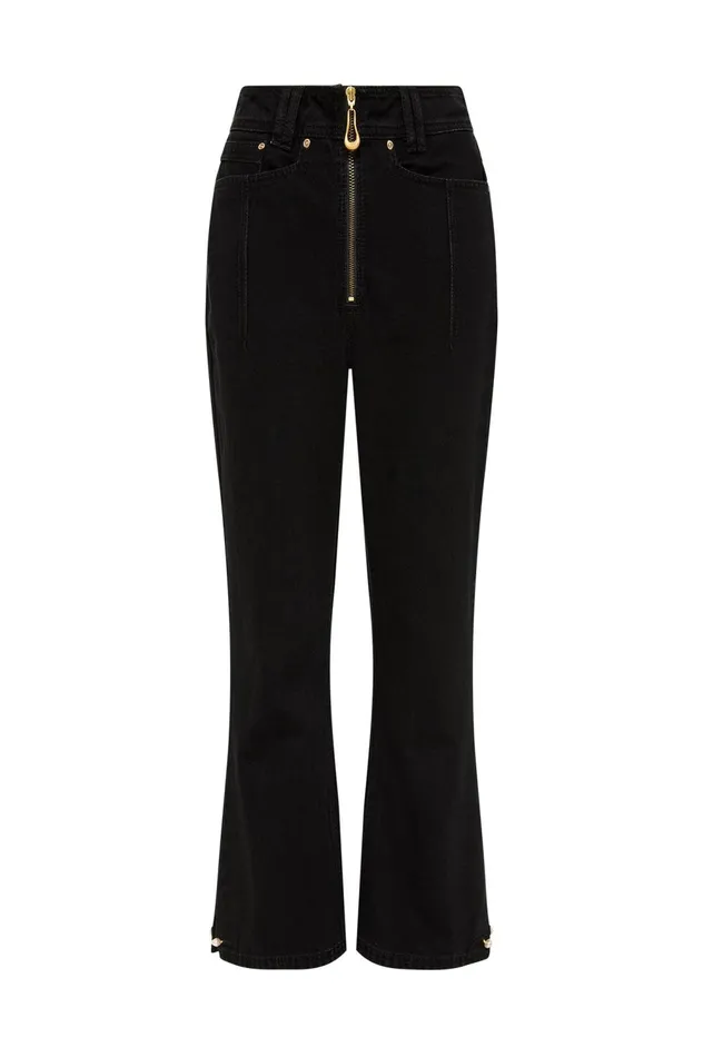 Willa Bootleg Jeans Black Women Aje Pants