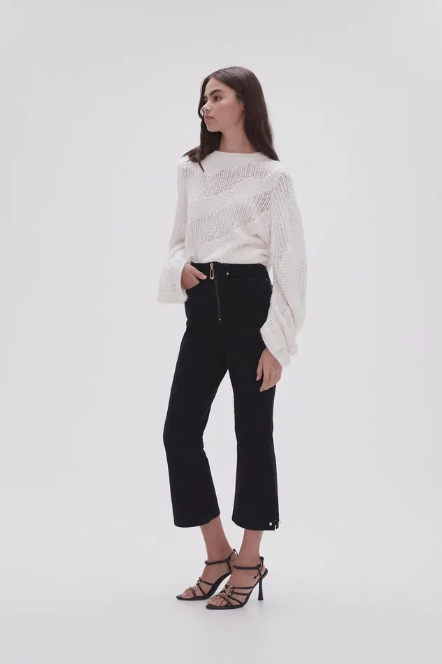 Willa Bootleg Jeans Black Women Aje Pants