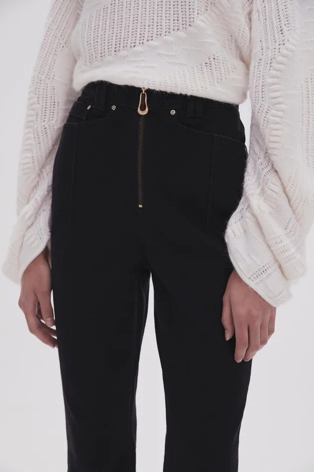 Willa Bootleg Jeans Black Women Aje Pants