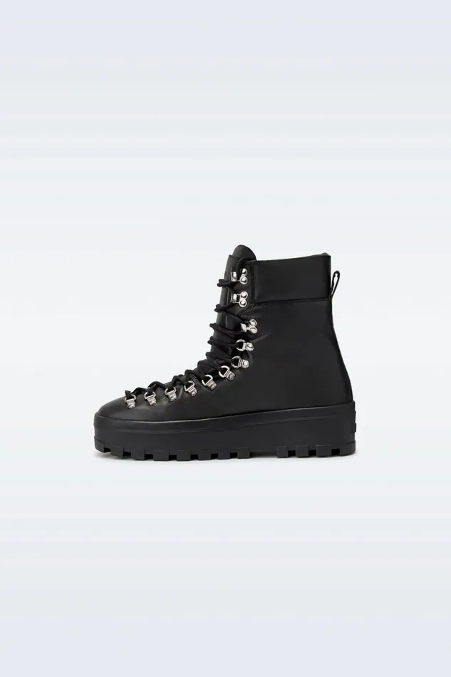Winter Boots Women Mackage BAINW Leather Midcalf Laceup Boots Black Winter Boots Women Mackage BAINW Leather Midcalf Laceup Boots Black