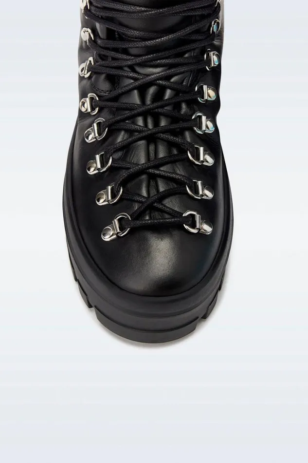Winter Boots Women Mackage BAINW Leather Midcalf Laceup Boots Black Winter Boots Women Mackage BAINW Leather Midcalf Laceup Boots Black