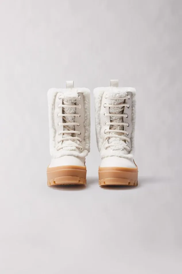 Winter Boots Women Mackage HERO Shearling Winter Boot For Women Cream