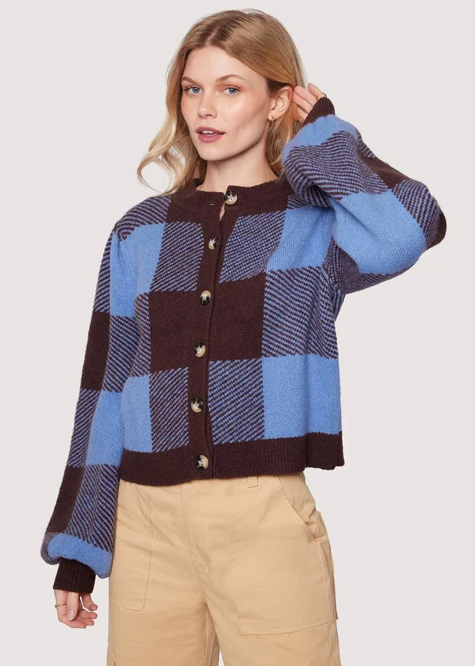 Winter School Cardigan Chocolatemulti Women Lost Wander Outerwear