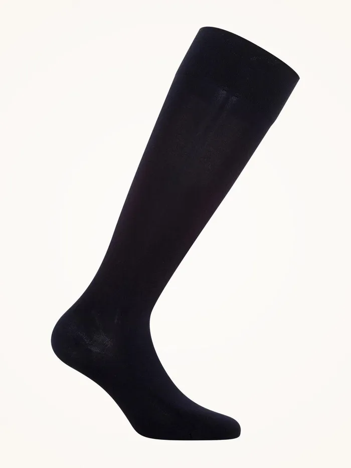 Wolford ThighHighs and KneeHighs Cotton Velvet Knee Socks Admiral 8211 Women