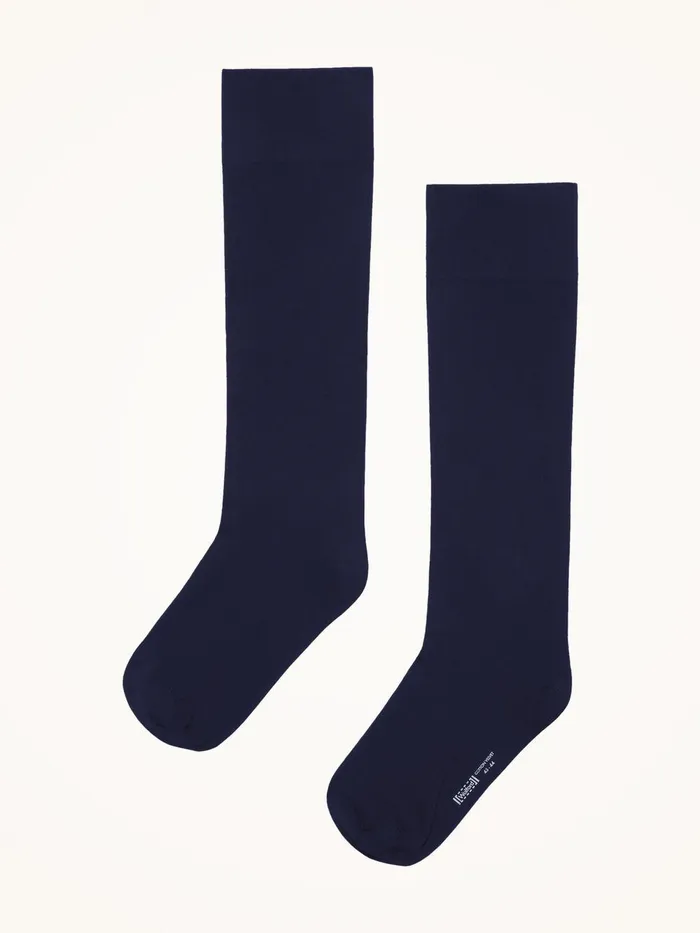Wolford ThighHighs and KneeHighs Cotton Velvet Knee Socks Admiral 8211 Women