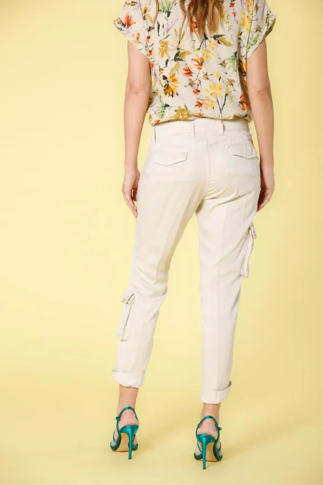 Woman Asia Snake Cargo Pants In Tencel With Studs Relaxed Mason039s Pants