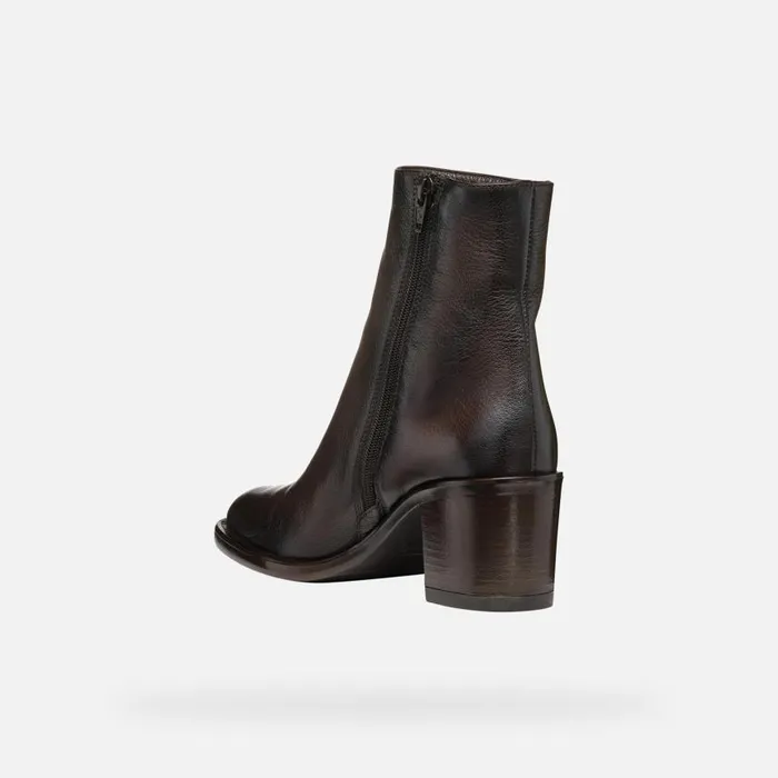 Woman Geox Ankle Boots FARNIA WOMAN Coffee