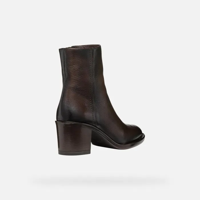Woman Geox Ankle Boots FARNIA WOMAN Coffee