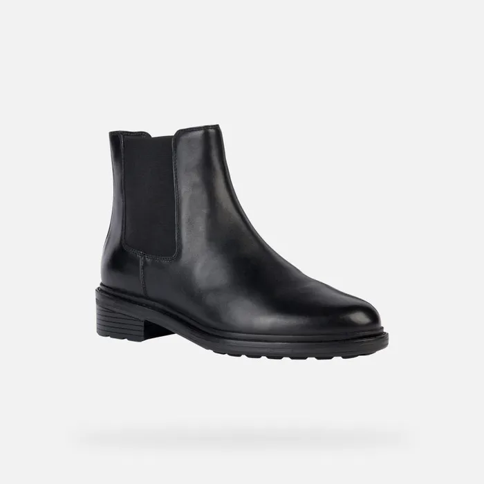 Woman Geox Ankle Boots WALK PLEASURE E Chelsea Boots Black Woman Geox Black