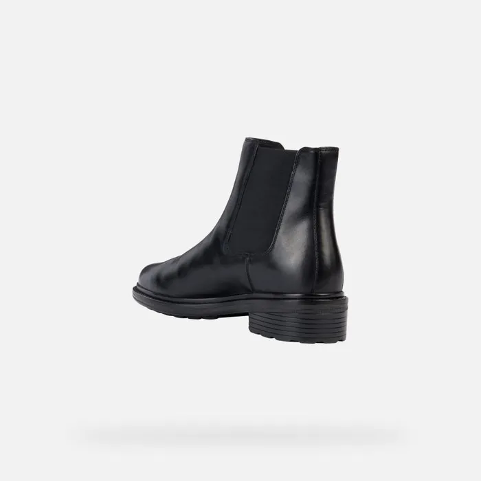 Woman Geox Ankle Boots WALK PLEASURE E Chelsea Boots Black Woman Geox Black