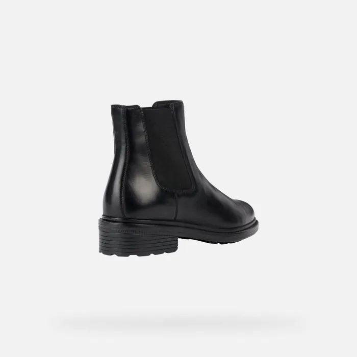 Woman Geox Ankle Boots WALK PLEASURE E Chelsea Boots Black Woman Geox Black