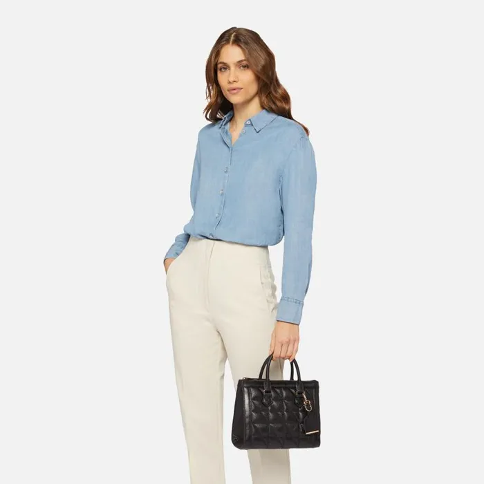 Woman Geox Bags OLYMPIY A Handbag Black Woman Geox Black