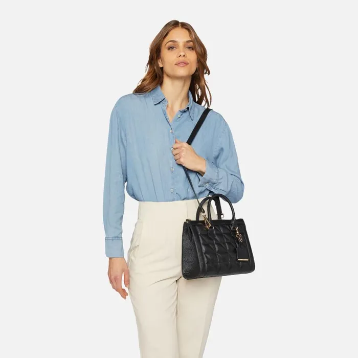 Woman Geox Bags OLYMPIY A Handbag Black Woman Geox Black