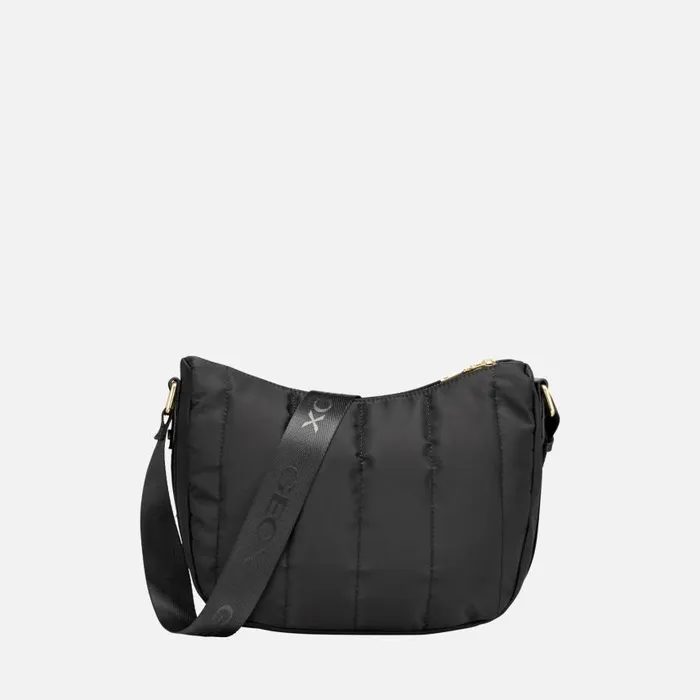 Woman Geox Bags TRAVEGGY S WOMAN Black Crossbody Bag Black