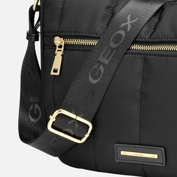 Woman Geox Bags TRAVEGGY S WOMAN Black Crossbody Bag Black