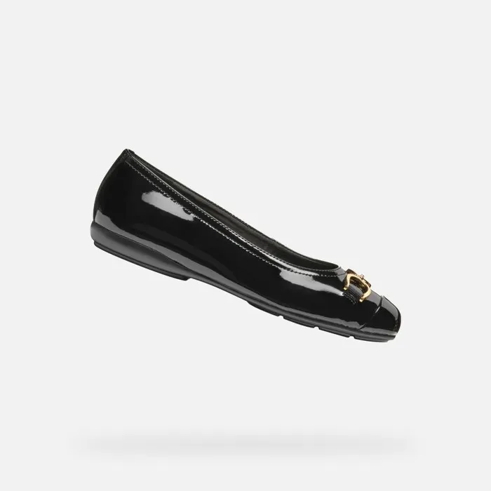Woman Geox Ballerinas ANNYTAH WOMAN Black Patent Leather Ballerina Flats Black