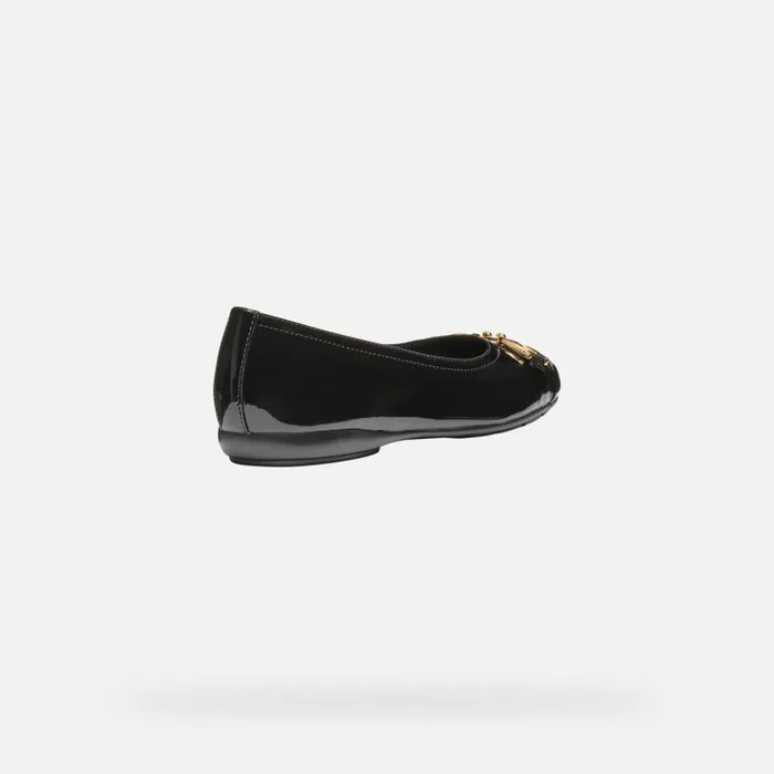 Woman Geox Ballerinas ANNYTAH WOMAN Black Patent Leather Ballerina Flats Black