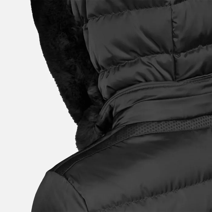 Woman Geox Down Jackets BETTANIE WOMAN Black Fulllength Quilted Coat Black