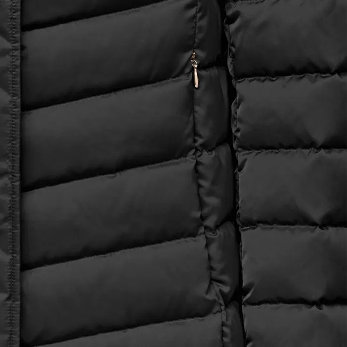 Woman Geox Down Jackets BETTANIE WOMAN Black Fulllength Quilted Coat Black