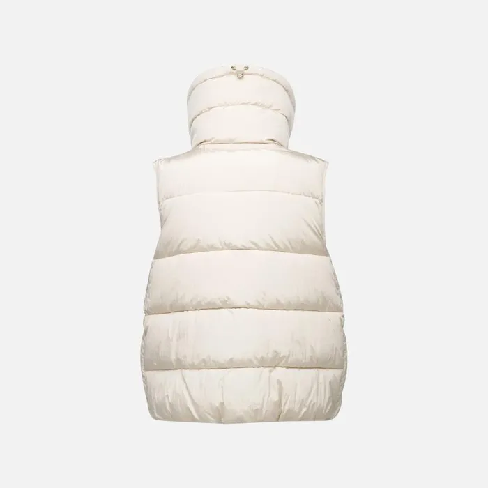 Woman Geox Jackets DAMIANA WOMAN Moonbeam Sleeveless Moonbeam
