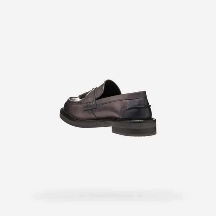 Woman Geox Loafers SERILDA WOMAN Taupe Leather Loafers Taupe