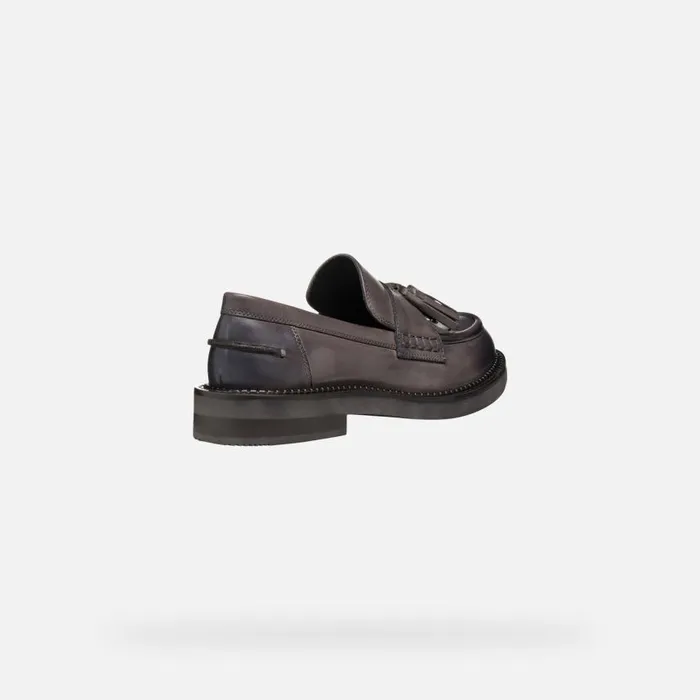 Woman Geox Loafers SERILDA WOMAN Taupe Leather Loafers Taupe