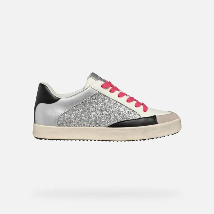 Woman Geox Sneakers BLOMIEE WOMAN SilverRock Low Top Sneakers Silverrock
