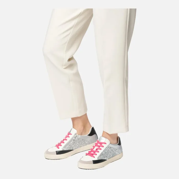 Woman Geox Sneakers BLOMIEE WOMAN SilverRock Low Top Sneakers Silverrock