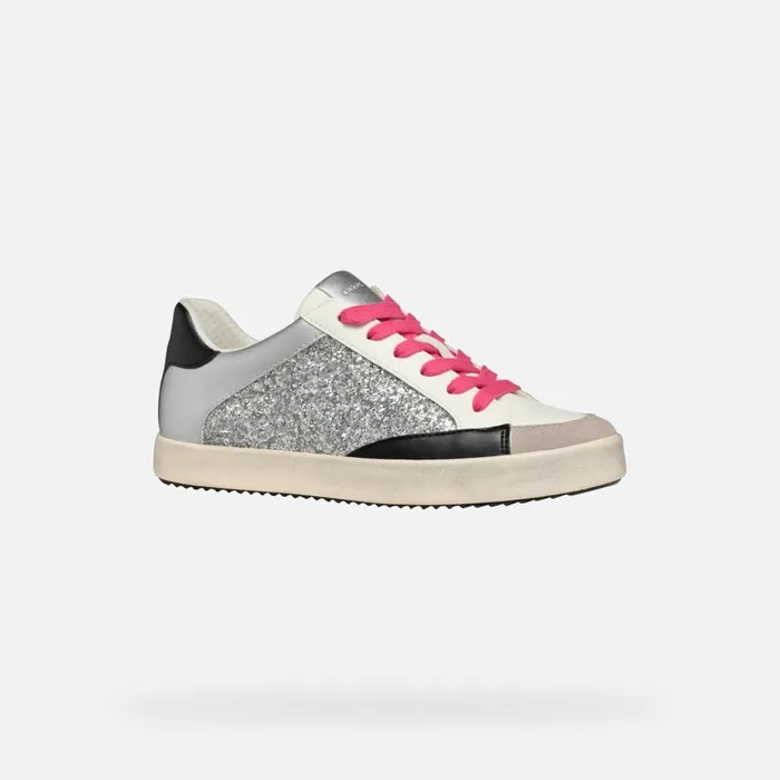 Woman Geox Sneakers BLOMIEE WOMAN SilverRock Low Top Sneakers Silverrock