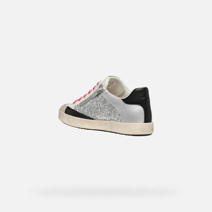 Woman Geox Sneakers BLOMIEE WOMAN SilverRock Low Top Sneakers Silverrock
