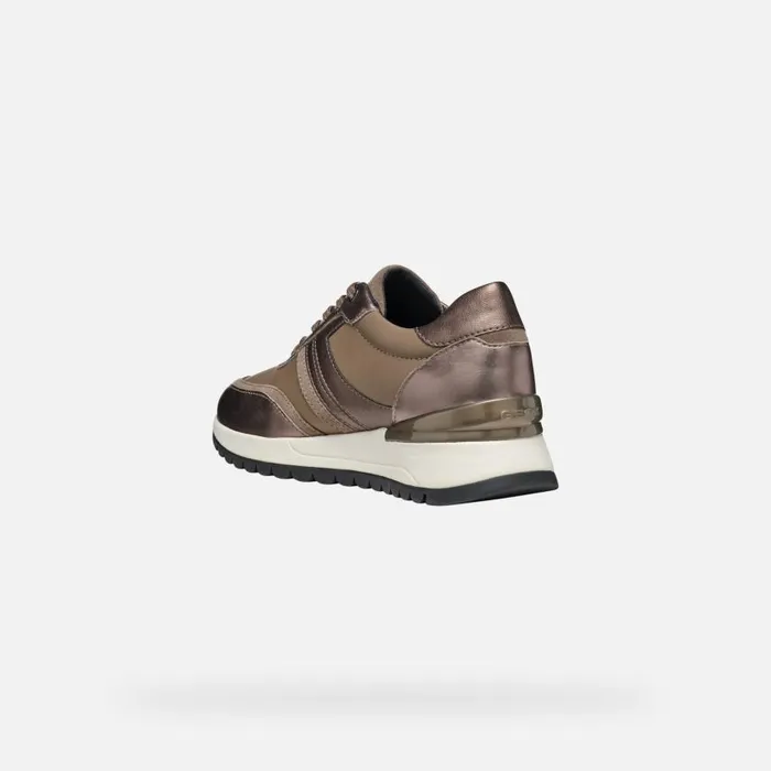 Woman Geox Sneakers DESYA WOMAN Taupe Low Top Sneakers Taupe