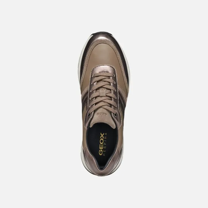 Woman Geox Sneakers DESYA WOMAN Taupe Low Top Sneakers Taupe