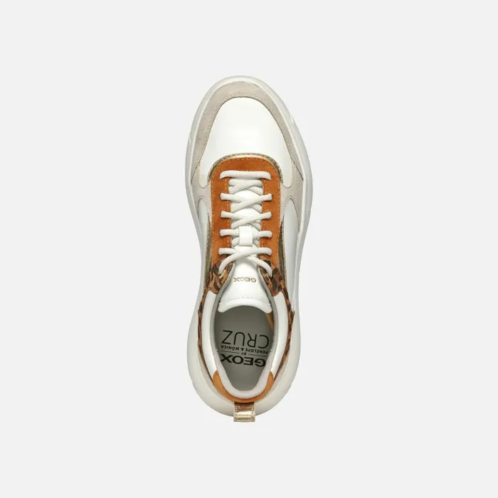 Woman Geox Sneakers NEBULA 20 X WOMAN PapyrusLeopard Low Top Sneakers Papyrusleopard