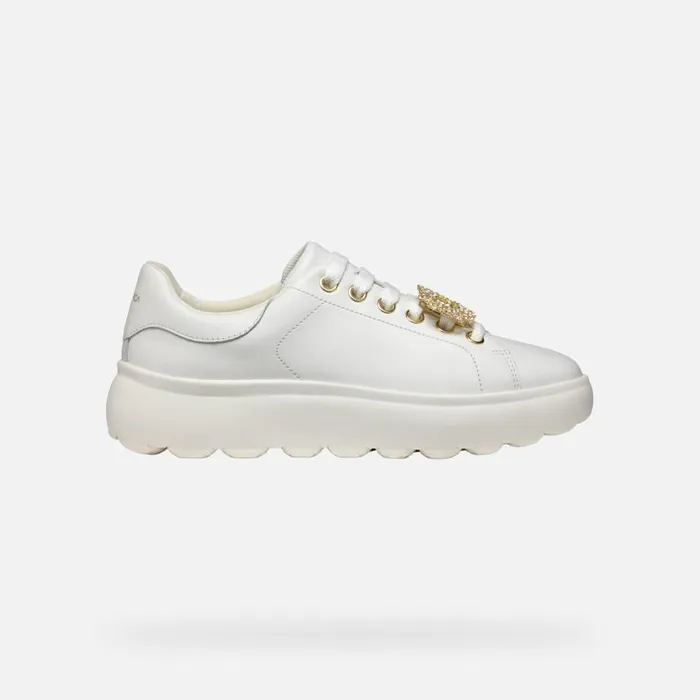 Woman Geox Sneakers SPHERICA EC41 WOMAN White Low Top Sneakers White