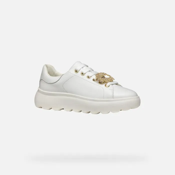 Woman Geox Sneakers SPHERICA EC41 WOMAN White Low Top Sneakers White