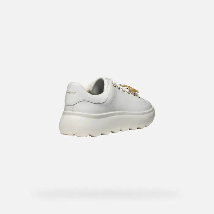 Woman Geox Sneakers SPHERICA EC41 WOMAN White Low Top Sneakers White
