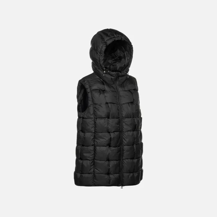 Woman Geox Vests DIAMOND WOMAN Black Sleeveless Black