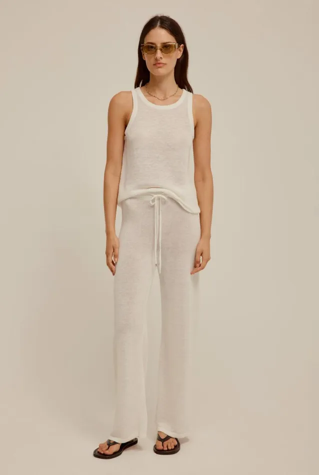Woman Venroy Knitwear Linen Knitted Tank
