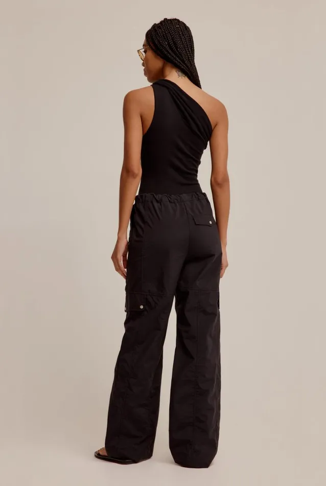 Woman Venroy Knitwear One Shoulder Cotton Bodysuit
