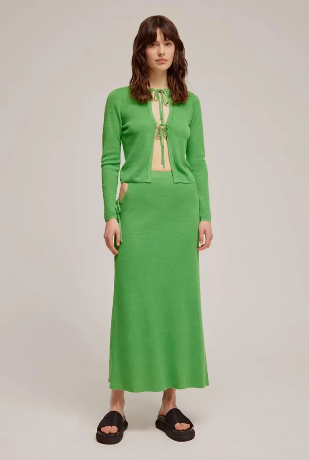 Woman Venroy Knitwear Tie Side Knitted Skirt