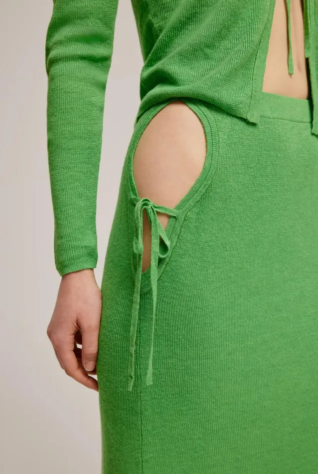 Woman Venroy Knitwear Tie Side Knitted Skirt