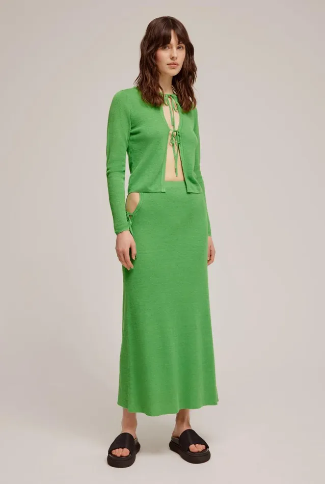 Woman Venroy Knitwear Tie Side Knitted Skirt