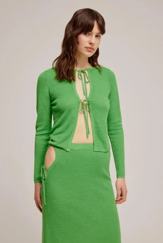 Woman Venroy Knitwear Tie Side Knitted Skirt