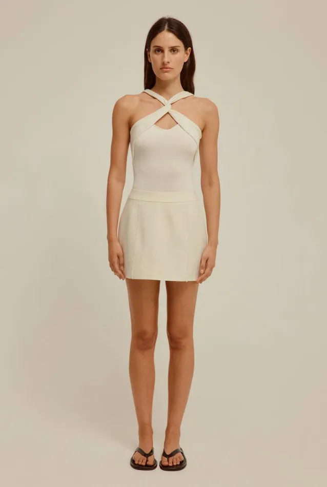 Woman Venroy Skirts Tailored Linen Mini Skirt