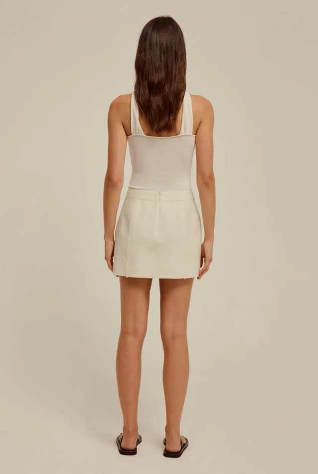 Woman Venroy Skirts Tailored Linen Mini Skirt