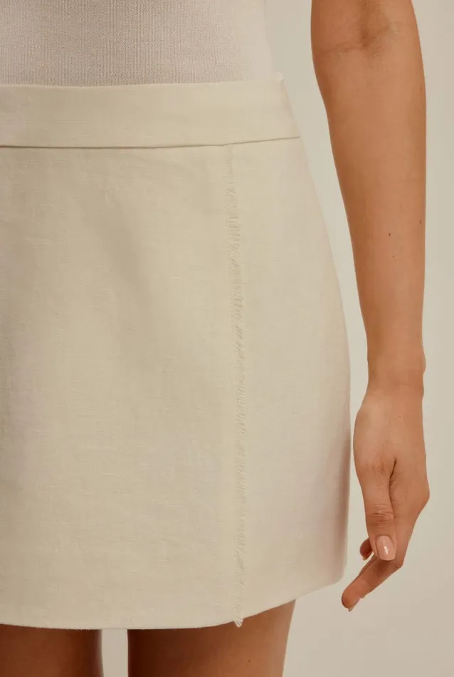 Woman Venroy Skirts Tailored Linen Mini Skirt